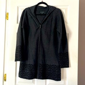 Heather gray zipped cardigan